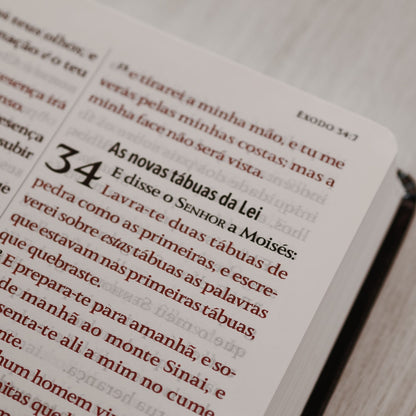 Bíblia King James 1611 | Letra Hipergigante | Capa Luxo Preta
