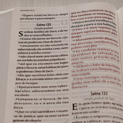 Bíblia King James 1611 | Letra Hipergigante | Capa Luxo Marrom