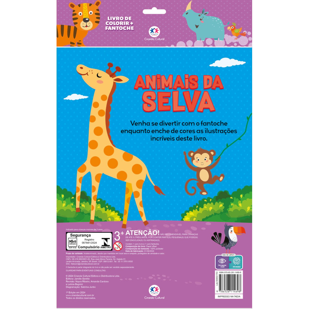 Livro de Colorir | Fantoche | Animais da Selva