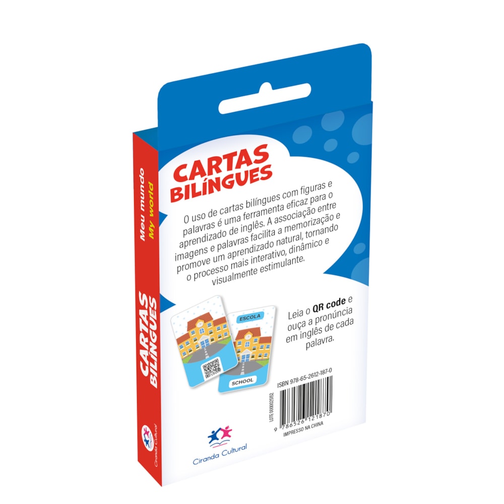 Flash Cards Cartas Bilíngues - Meu Mundo - My World | Ciranda Cultural