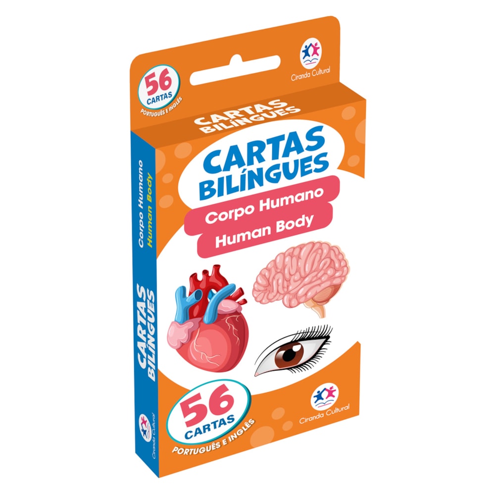 Flash Cards Cartas Bilíngues - Corpo Humano - Human Body | Ciranda Cultural