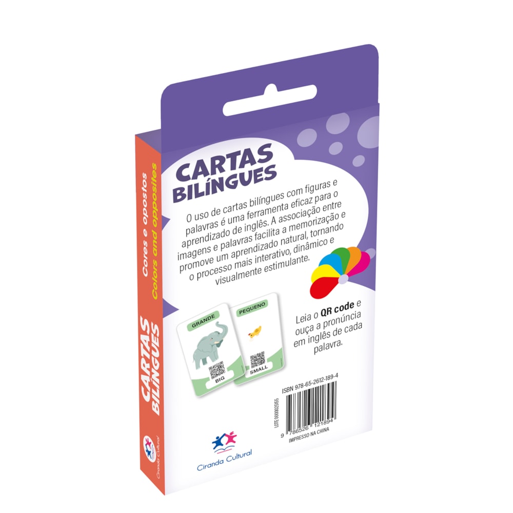 Flash Cards Cartas Bilíngues - Cores e Opostos - Colors And Opposites | Ciranda Cultural