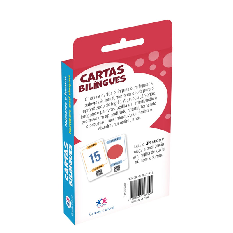 Flash Cards Cartas Bilíngues - Números e Formas - Numbers And Shapes | Ciranda Cultural