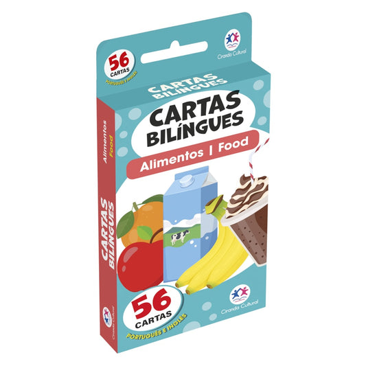 Flash Cards Cartas Bilíngues - Alimentos - Food | Ciranda Cultural
