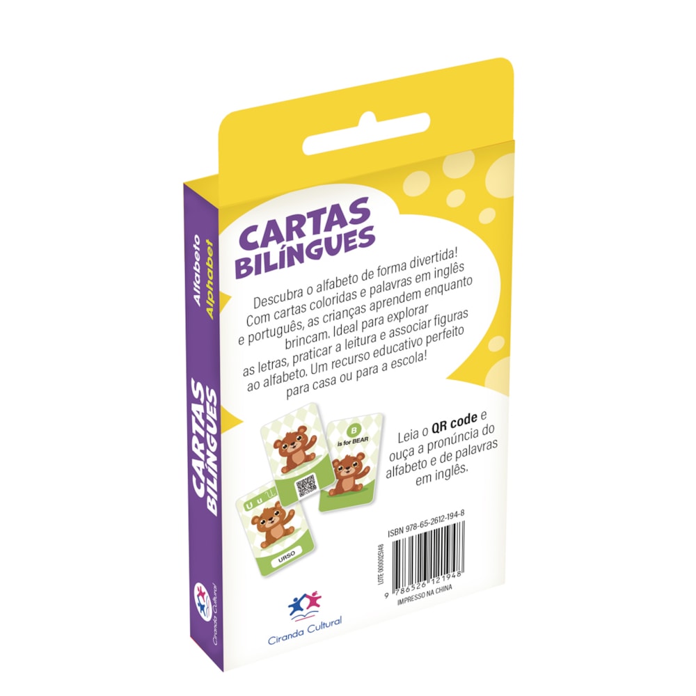 Flash Cards Cartas Bilíngues - Alfabeto - Alphabet | Ciranda Cultural