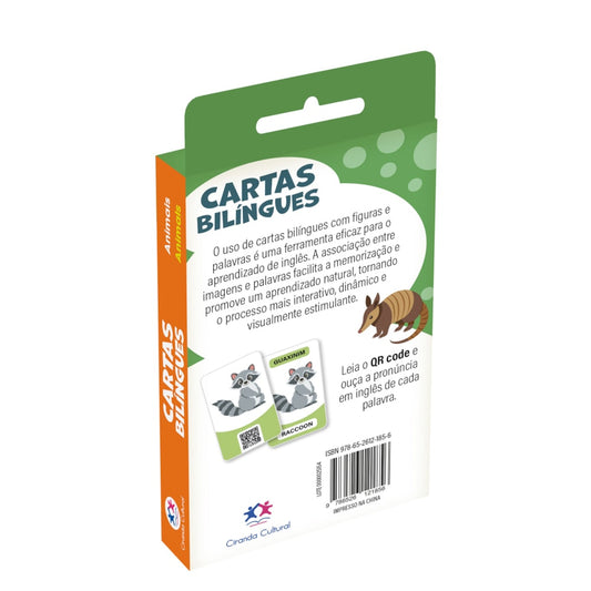 Flash Cards Cartas Bilíngues - Animais - Animals | Ciranda Cultural