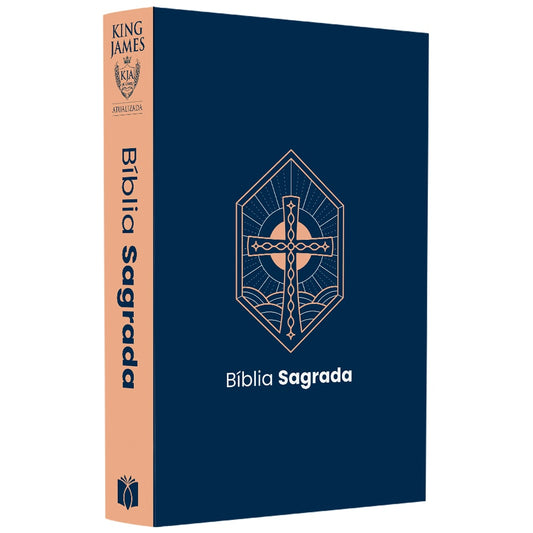 Bíblia Sagrada Cruz Vitral | KJA  | Letra Maior | Capa Dura