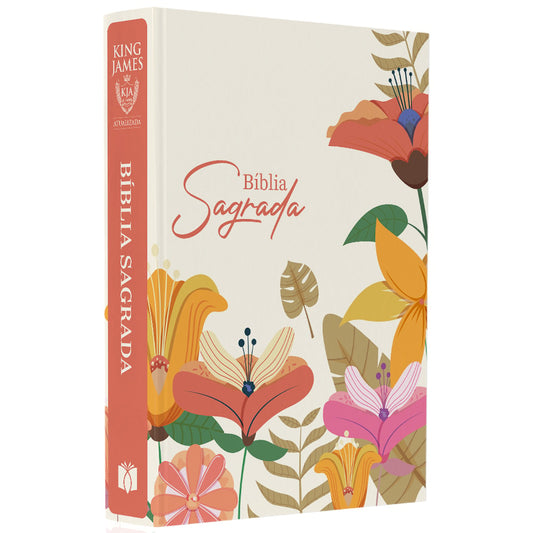 Bíblia Sagrada Flores | KJA  | Letra Maior | Capa Dura