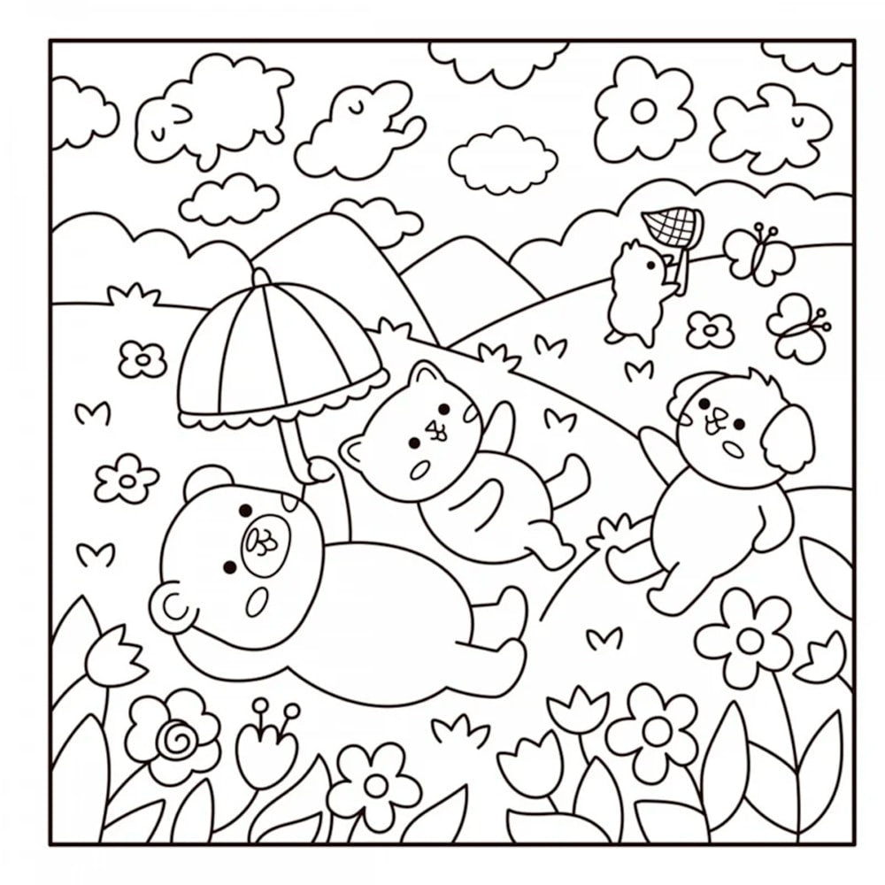 Comfy Goods | Cute Friends | Para Colorir com Canetinhas