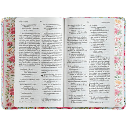 Bíblia Sagrada | NVI | Leitura Perfeita | Capa Couro Soft Flores Maximalista