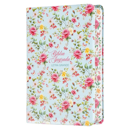Bíblia Sagrada | NVI | Leitura Perfeita | Capa Couro Soft Flores Maximalista