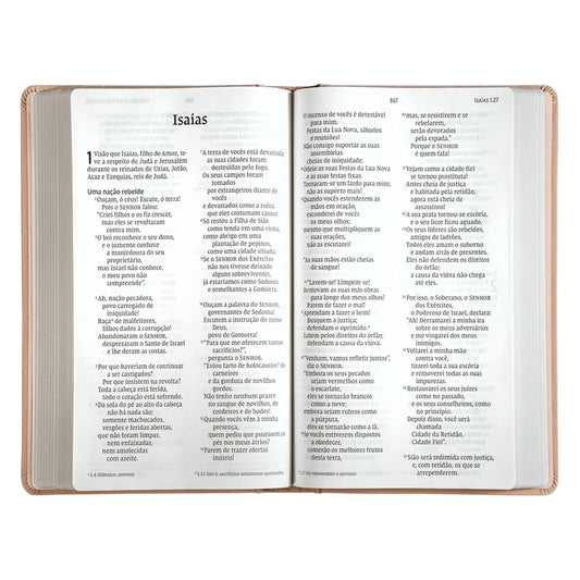 Bíblia Sagrada | NVI | Letra Gigante | Leitura Perfeita | Capa Dura Tecido Feminina Flores