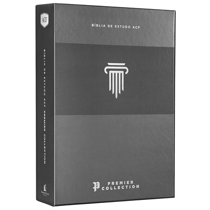 Bíblia De Estudo | ACF | Leitura Perfeita | Capa Luxo Preto Couro Legítimo | Com comentários da King James Study Bible