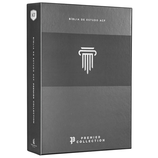 Bíblia De Estudo | ACF | Leitura Perfeita | Capa Luxo Preto Couro Legítimo | Com comentários da King James Study Bible