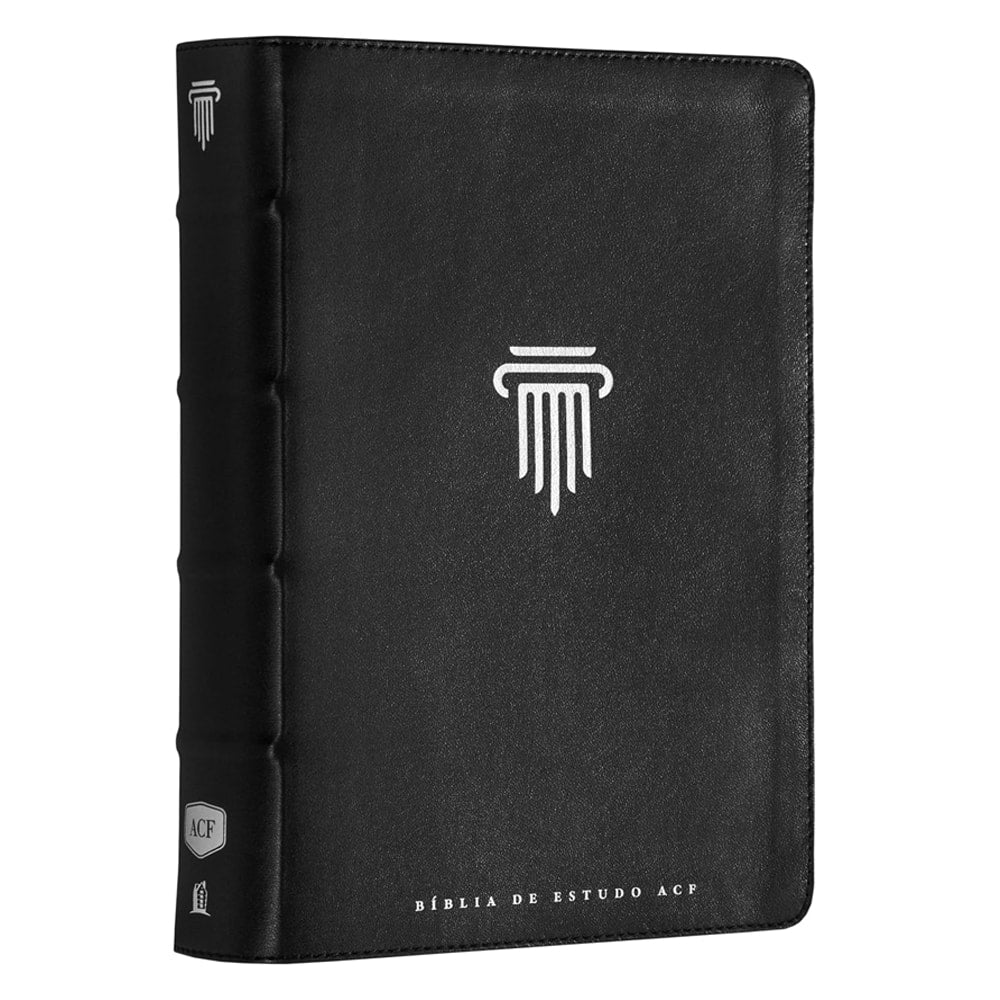 Bíblia De Estudo | ACF | Leitura Perfeita | Capa Luxo Preto Couro Legítimo | Com comentários da King James Study Bible