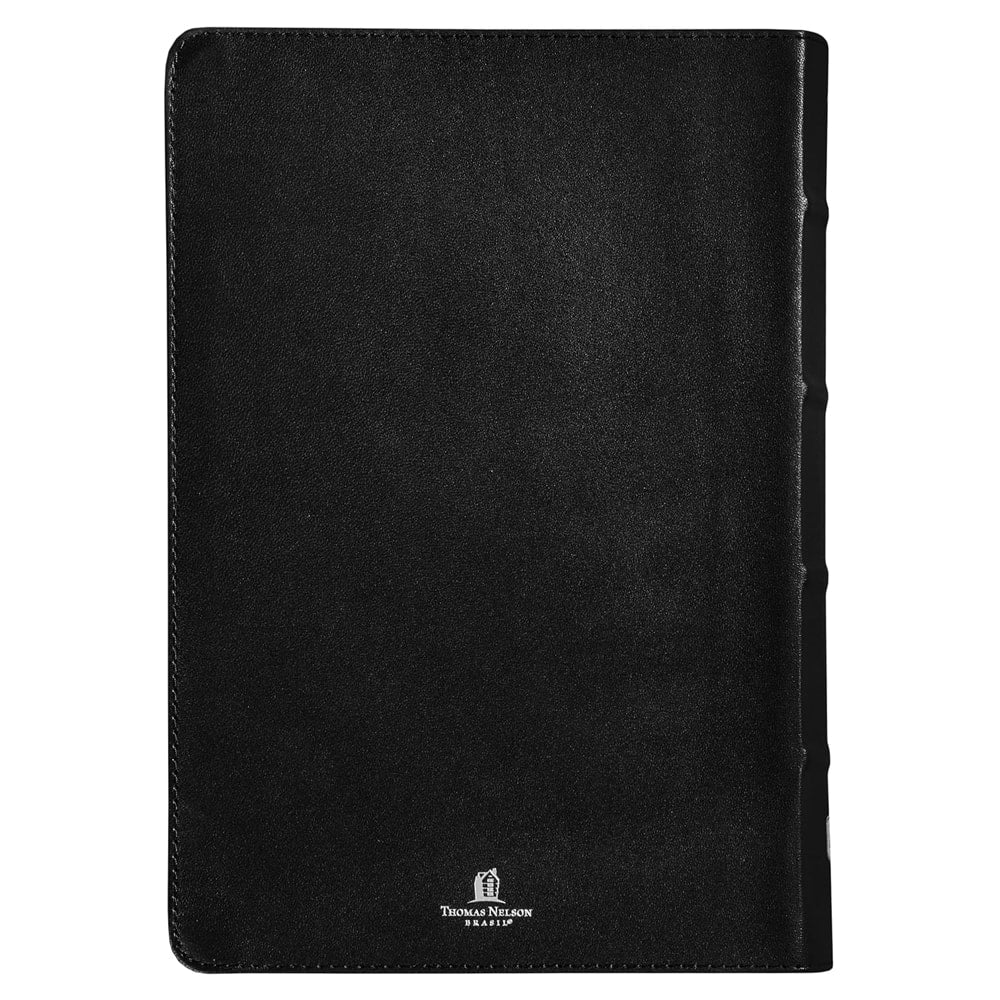 Bíblia De Estudo | ACF | Leitura Perfeita | Capa Luxo Preto Couro Legítimo | Com comentários da King James Study Bible