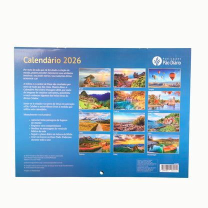 Calendário de Parede 2026  | Paisagem | Pão Diário
