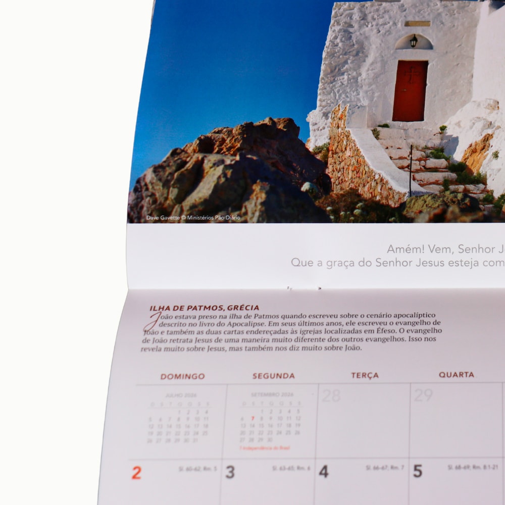 Calendário de Parede 2026  | Terras Bíblicas | Pão Diário
