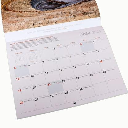 Calendário de Parede 2026  | Terras Bíblicas | Pão Diário