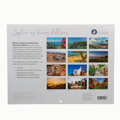 Calendário de Parede 2026  | Terras Bíblicas | Pão Diário