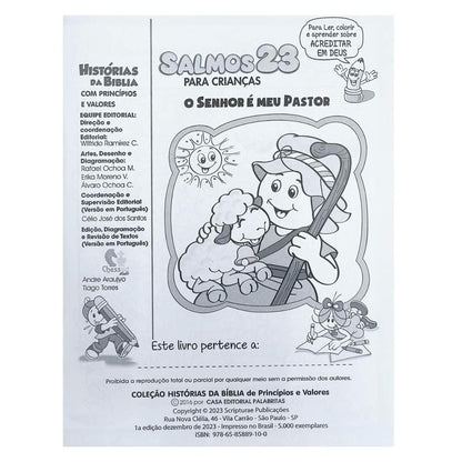 Salmos 23 Para Crianças | Histórias da Bíblia Com Princípios e Valores 7