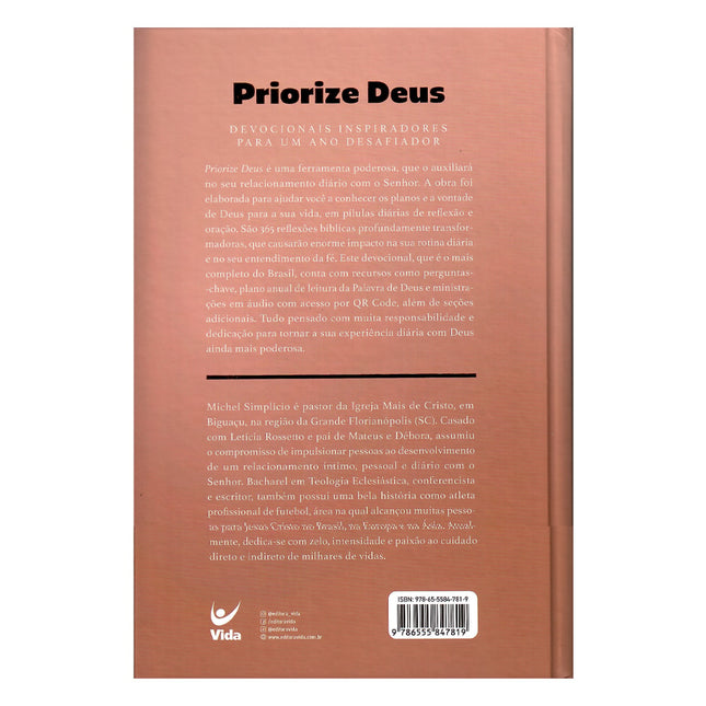 Devocional Priorize Deus 2026 | Mocha | Michel Simplício