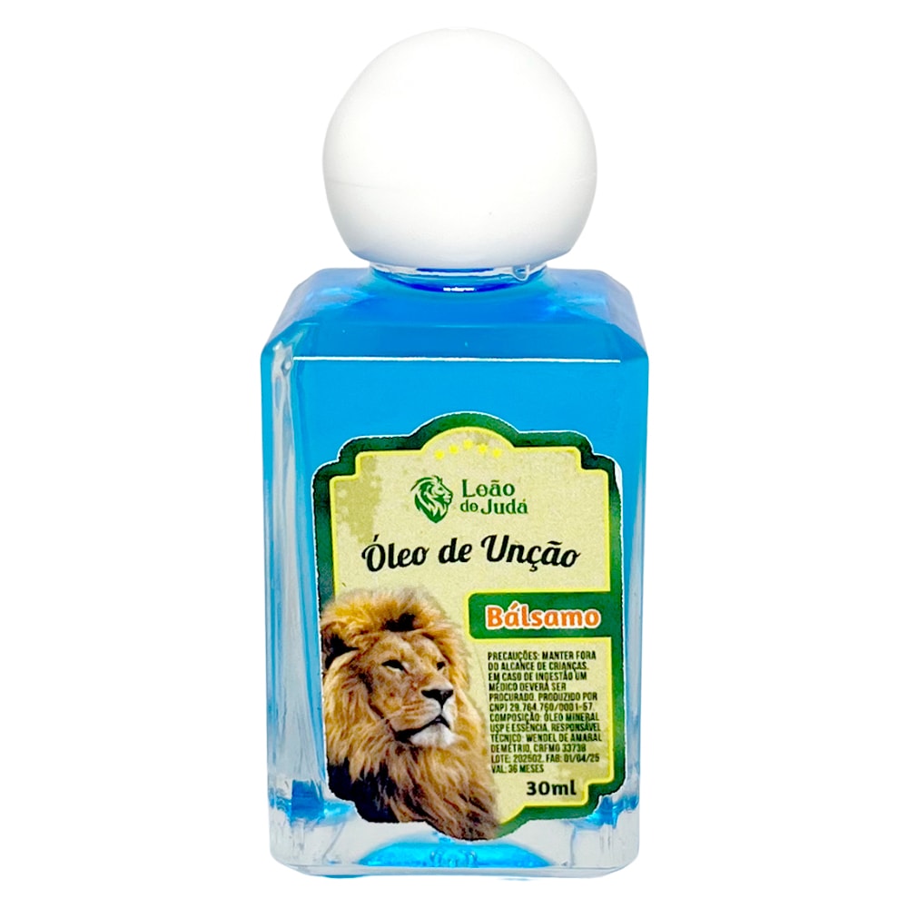 Óleo de Unção 30 ml | Leão de Judá | Bálsamo