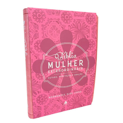 Bíblia Mulher Extraordinária | King James Clássica | Hernandes Dias Lopes | Rosa