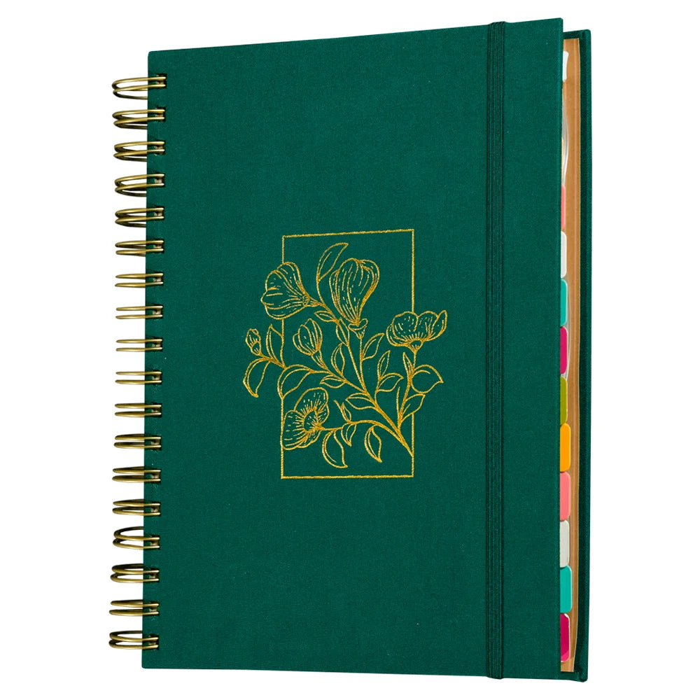 Planner Meu Plano Perfeito | Capa Dura Com Tecido Verde