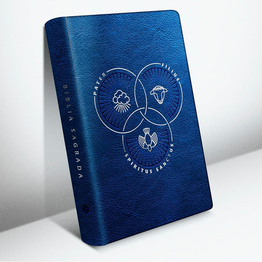 Bíblia Trindade | ARA | Letra Grande | Capa Couro Sintético Azul