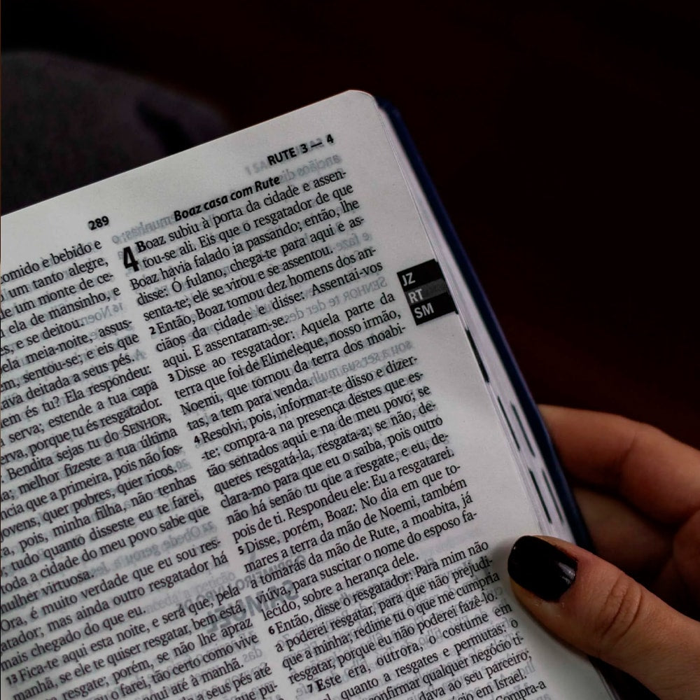 Bíblia Trindade | ARA | Letra Grande | Capa Couro Sintético Azul