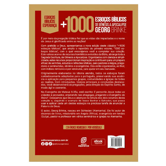 Mais Mil Esboços Bíblicos | Georg Brinke | 3ª Edição