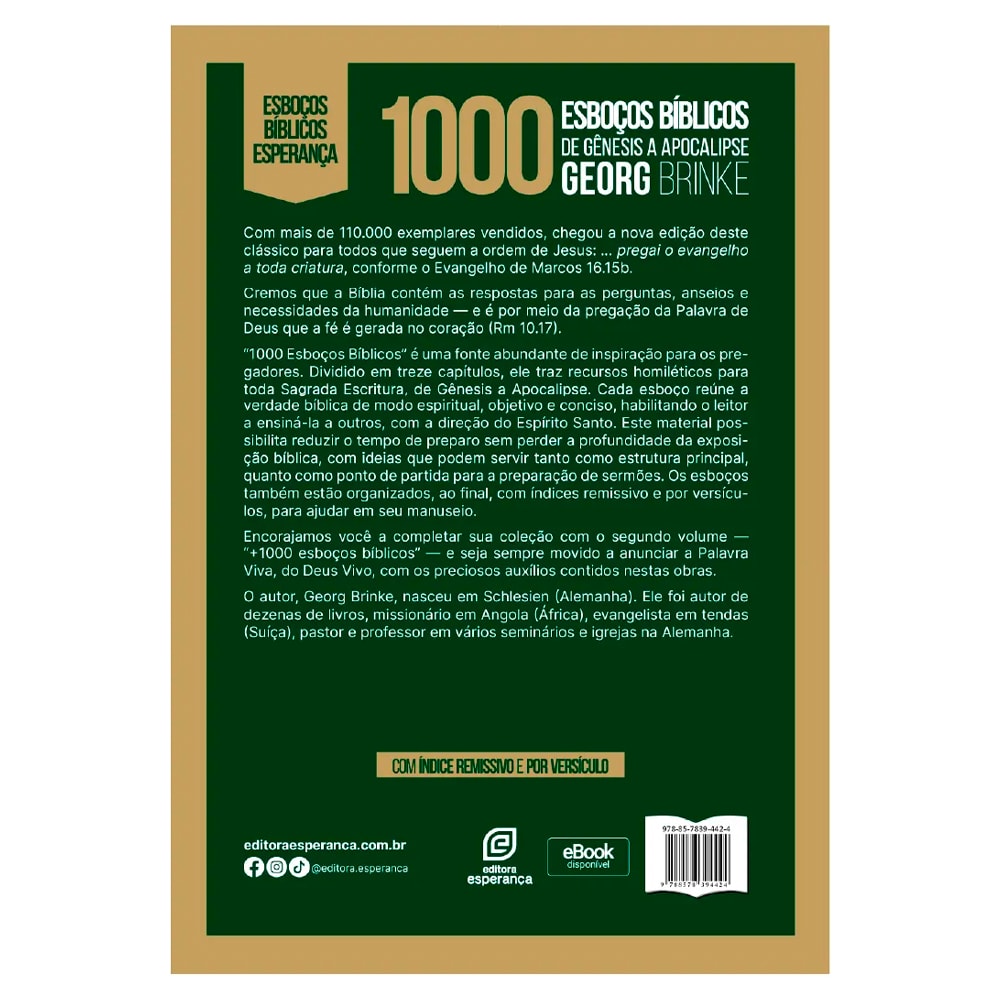 Mil Esbocos Bíblicos | Georg Brinke | 5ª Edição