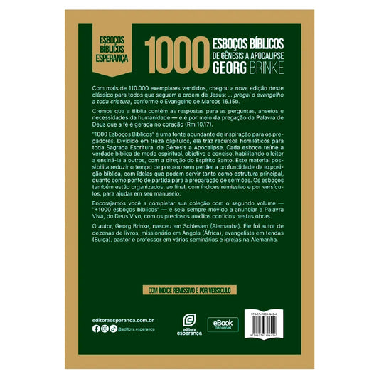 Mil Esbocos Bíblicos | Georg Brinke | 5ª Edição