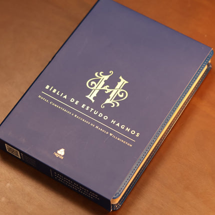 Bíblia de Estudo Hagnos | King James | Capa Luxo Azul