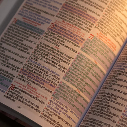 Bíblia King James 1611 Magnólia | Textos e Mapas Coloridos | Capa Dura