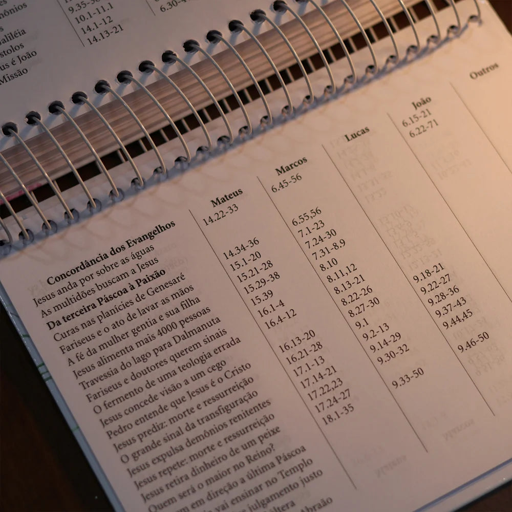 Bíblia King James 1611 Flor Cosmos | Textos e Mapas Coloridos | Espiral