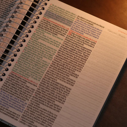 Bíblia King James 1611 Flor Cosmos | Textos e Mapas Coloridos | Espiral