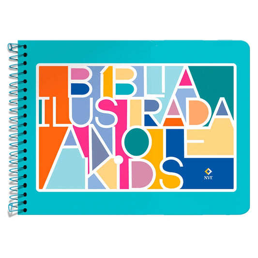 Bíblia Ilustrada Anote Kids | NVT | Capa Dura Colors