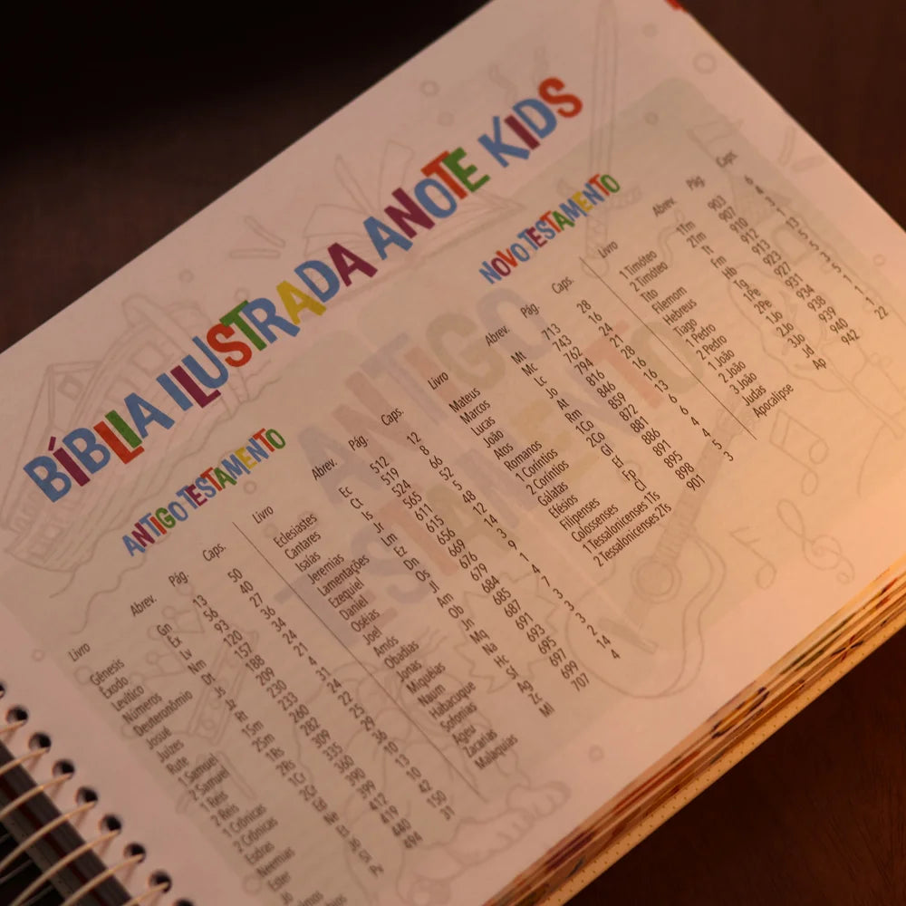 Bíblia Ilustrada Anote Kids | NVT | Capa Dura Colors