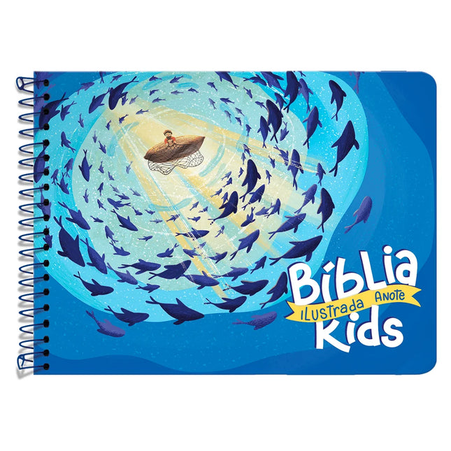 Bíblia Ilustrada Anote Kids | NVT | Capa Dura Peixinhos