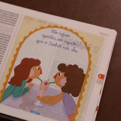 Bíblia Ilustrada Anote Kids | NVT | Capa Dura Peixinhos