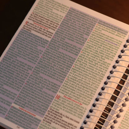 Bíblia King James 1611 Folhas | Textos e Mapas Coloridos | Espiral