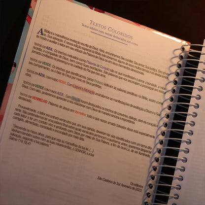 Bíblia King James 1611 Folhas | Textos e Mapas Coloridos | Espiral