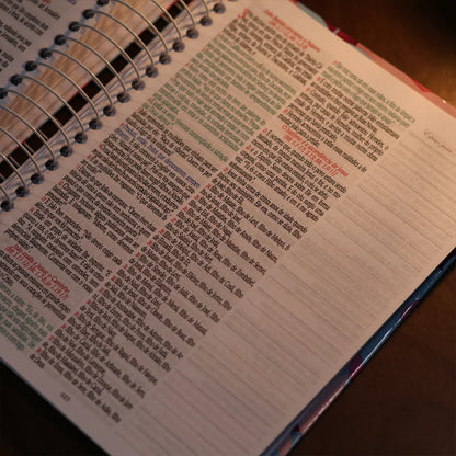 Bíblia King James 1611 Folhas | Textos e Mapas Coloridos | Espiral