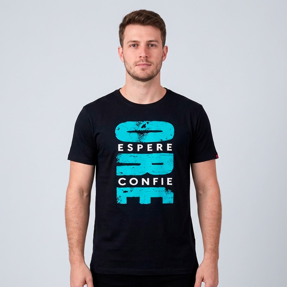 Camiseta Preta | Ore, Espere, Confie | P