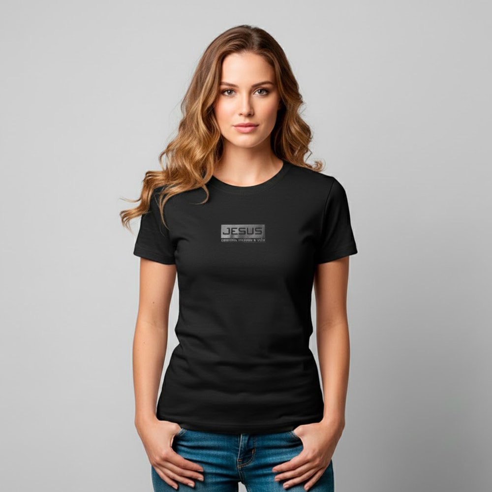 Camiseta Feminina Preta | Jesus, Caminho, Verdade e Vida | P