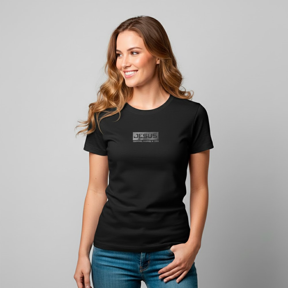 Camiseta Feminina Preta | Jesus, Caminho, Verdade e Vida | P