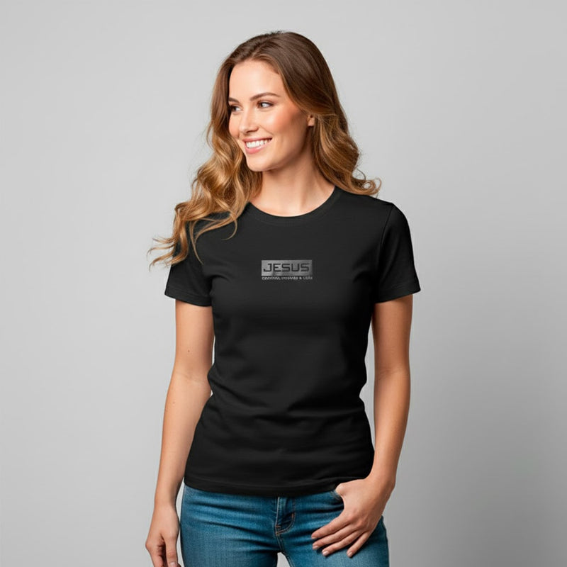 Camiseta Feminina Preta | Jesus, Caminho, Verdade e Vida | P
