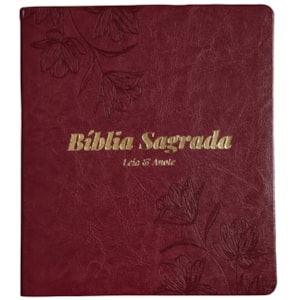 Bíblia Sagrada Jardim da Graça | Leia e Anote | NVI | Capa Luxo Vinho